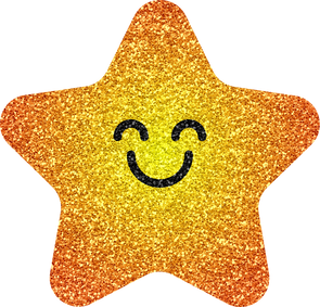 Y2K Computer Inspired Elements Glittered Star