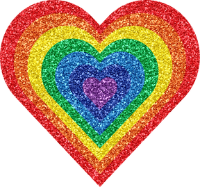 Y2K Computer Inspired Elements Glittered Heart