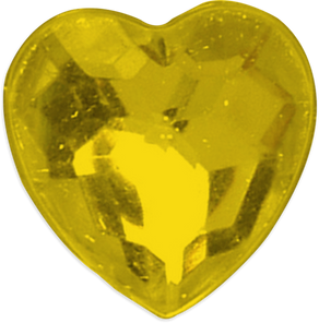 Yellow Rhinestone Heart Scrapbook Element