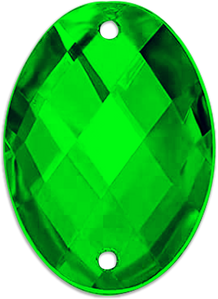 Shiny Green Oval Scrapbook Element